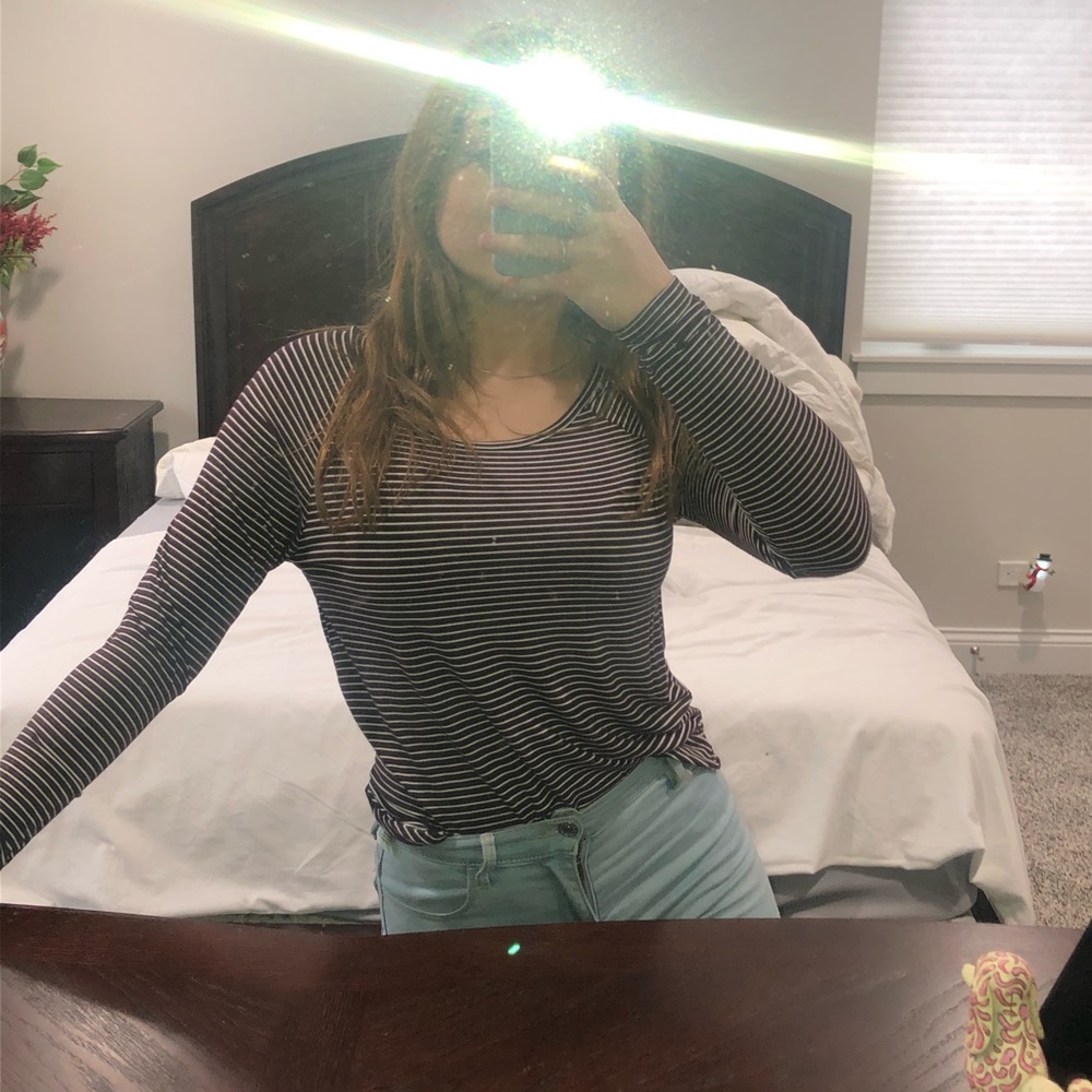 Stripped Long Sleeved Top